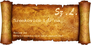 Szenkovics Léna névjegykártya
